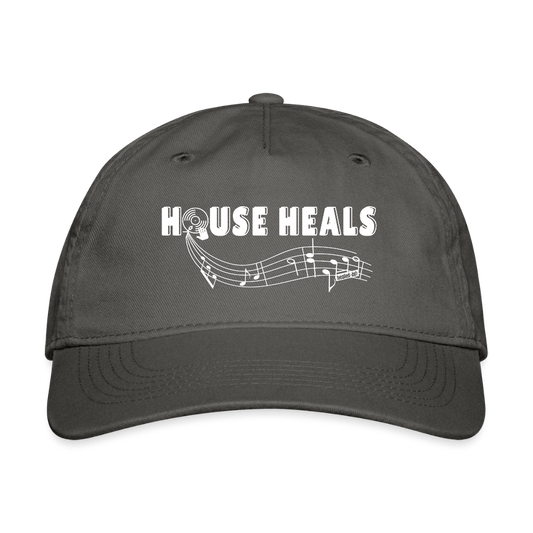 House Music Heals Baseball Cap - charcoal