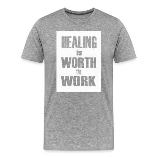 Healing Is Worth the Work - Short Sleeve T-Shirt (Unisex) - heather gray