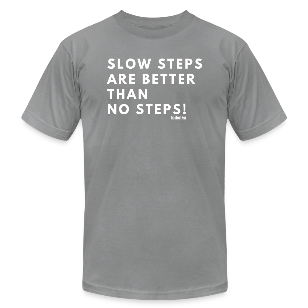 Slow Steps - Short Sleeve T-shirt (Unisex) - slate