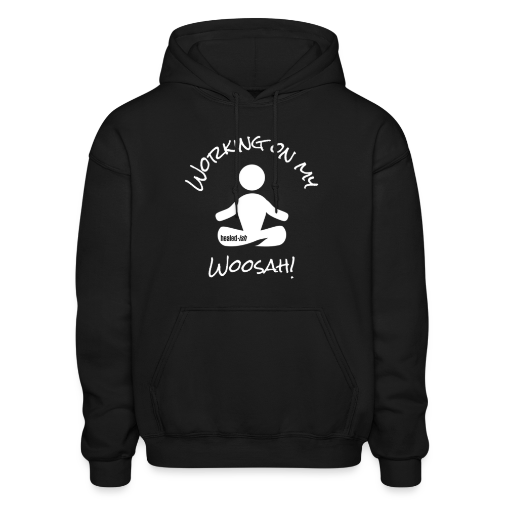 Working On My Woosah Hoodie - B&W Avatar - black