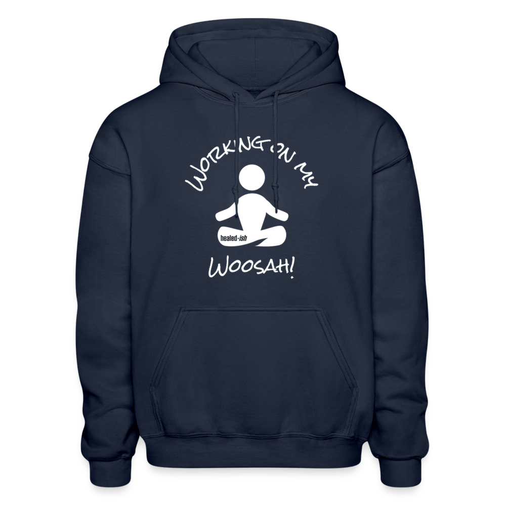 Working On My Woosah Hoodie - B&W Avatar - navy
