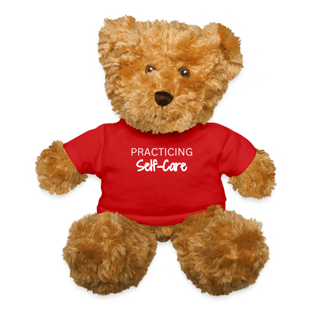 Practicing Self-Care - Comfort Bear - red
