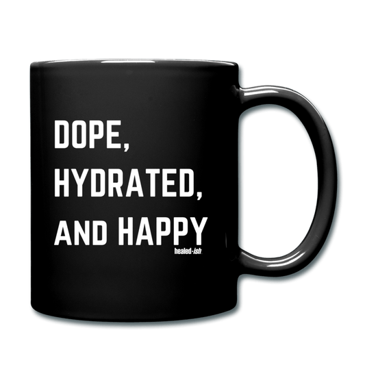 Dope, Hydrated & Happy - healed-ish Mug - black