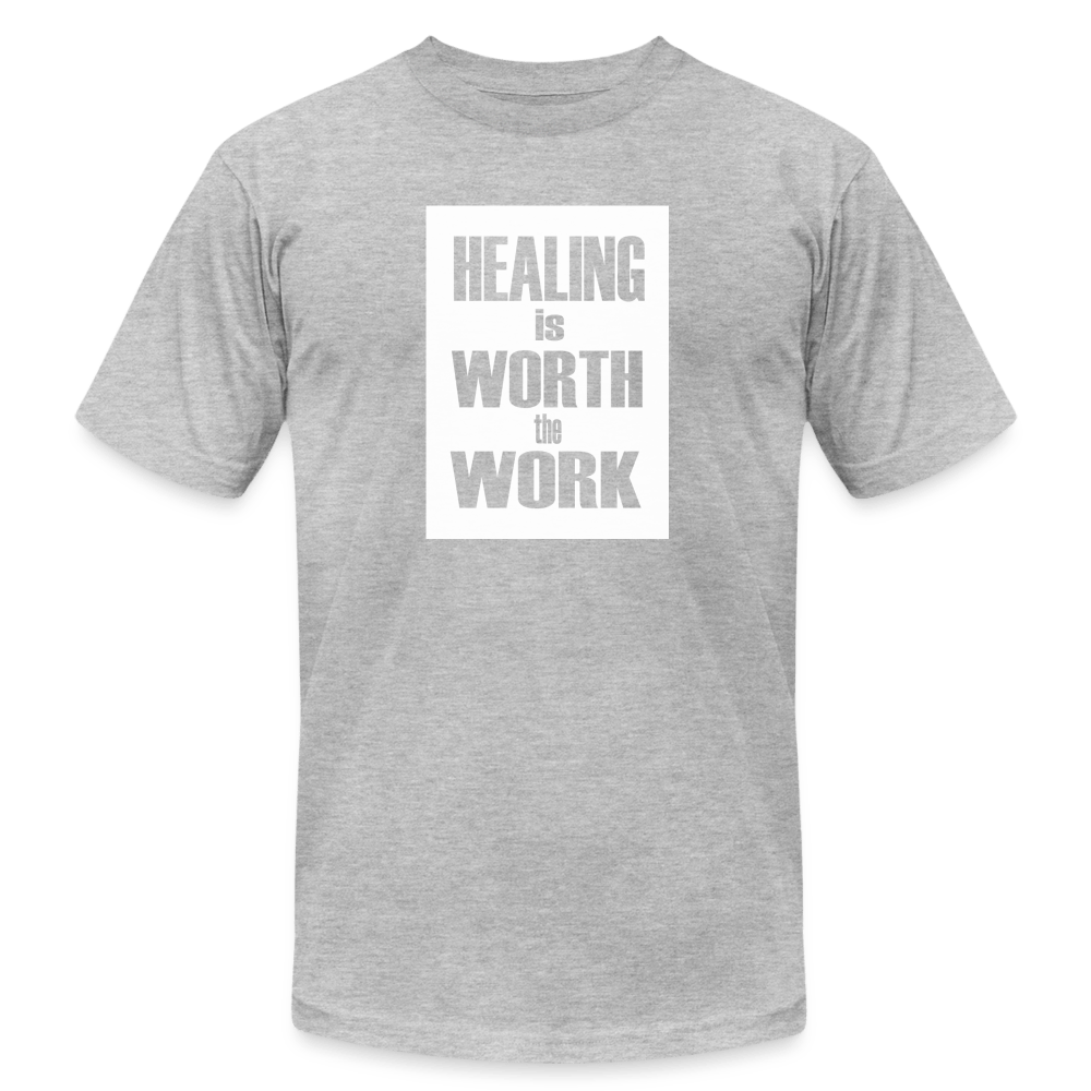 Healing Is Worth the Work - Short Sleeve T-Shirt (Unisex) - heather gray