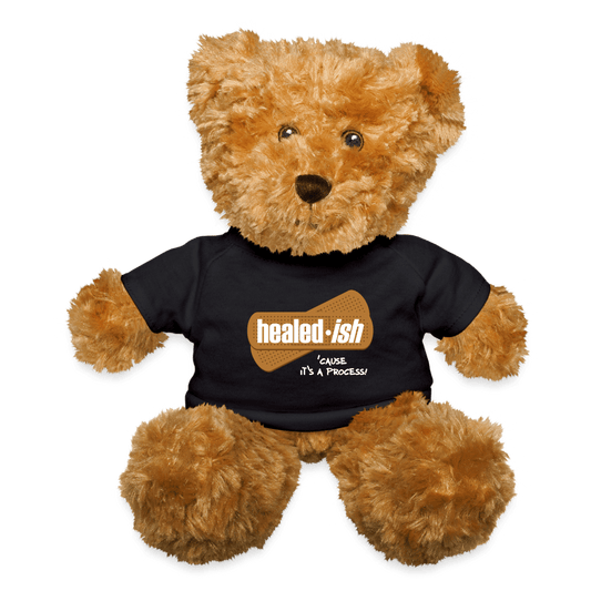 healed-ish Teddy Bear w/ It's A Process T-Shirt - black