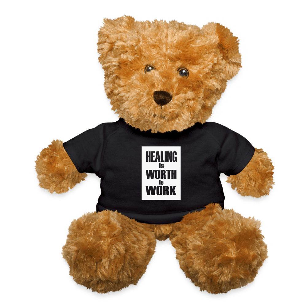 Healing is Worth the Work - Teddy Bear - black