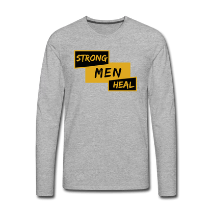 STRONG MEN HEAL - Long Sleeve T-Shirt - heather gray