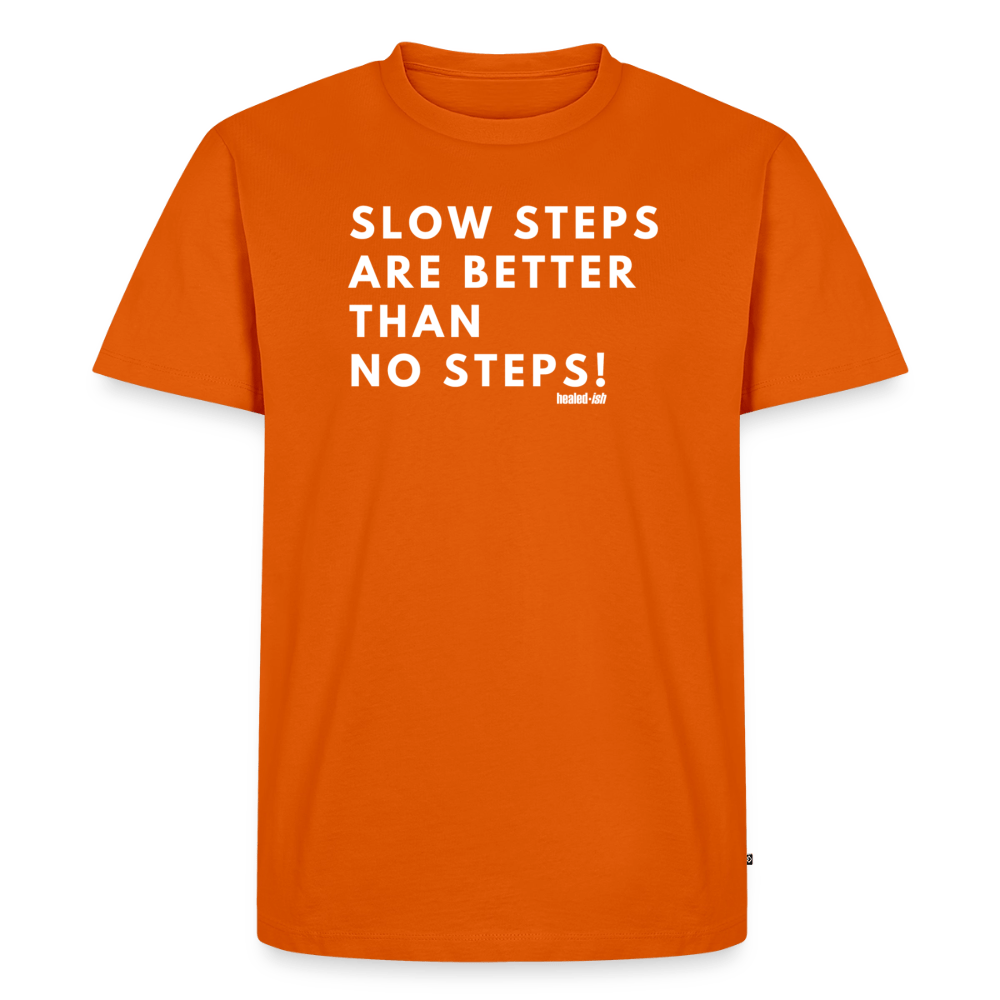 Slow Steps - Short Sleeve T-shirt (Unisex) - orange 