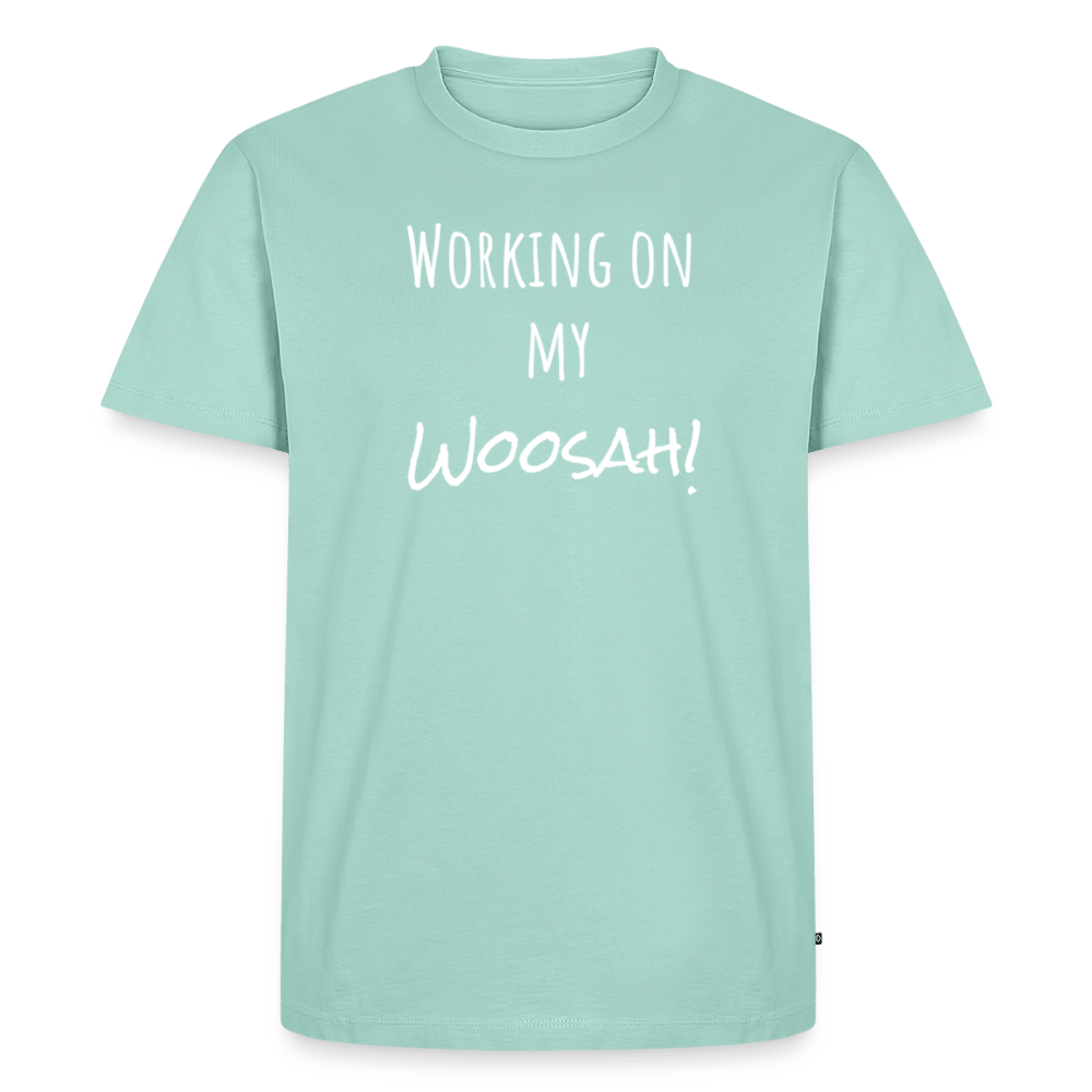 Working On My Woosah B & W T-shirt - mint