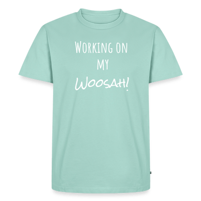 Working On My Woosah B & W T-shirt - mint