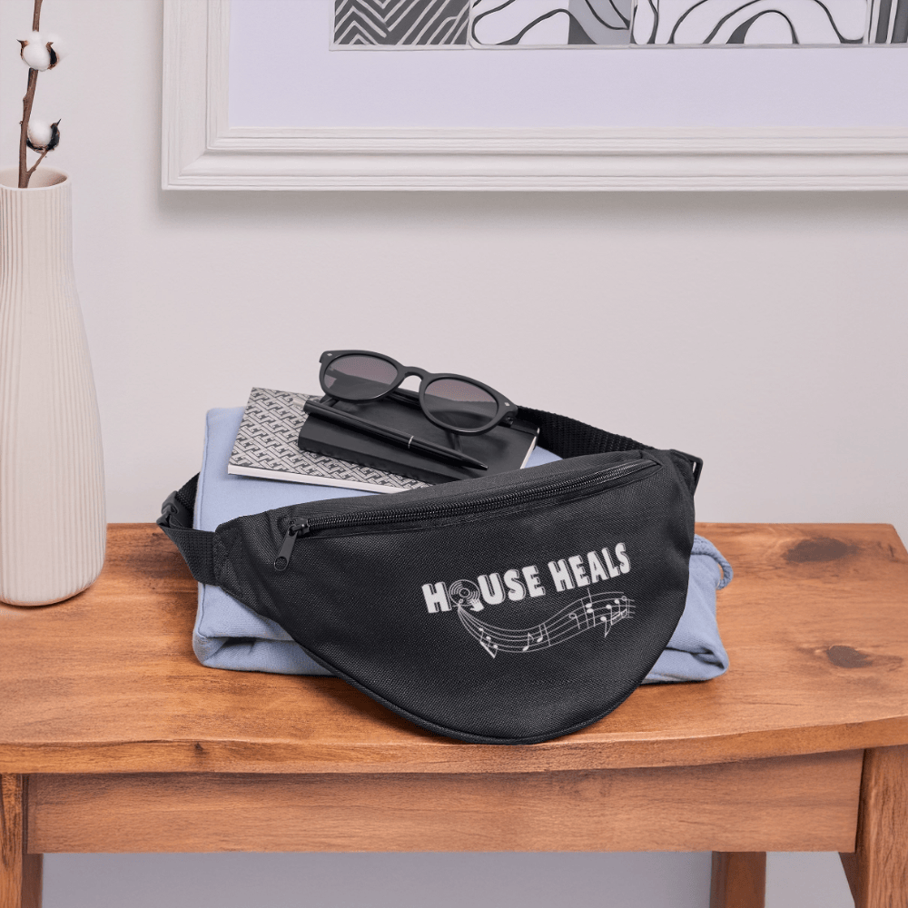 House Music Heals Fanny Pack - black