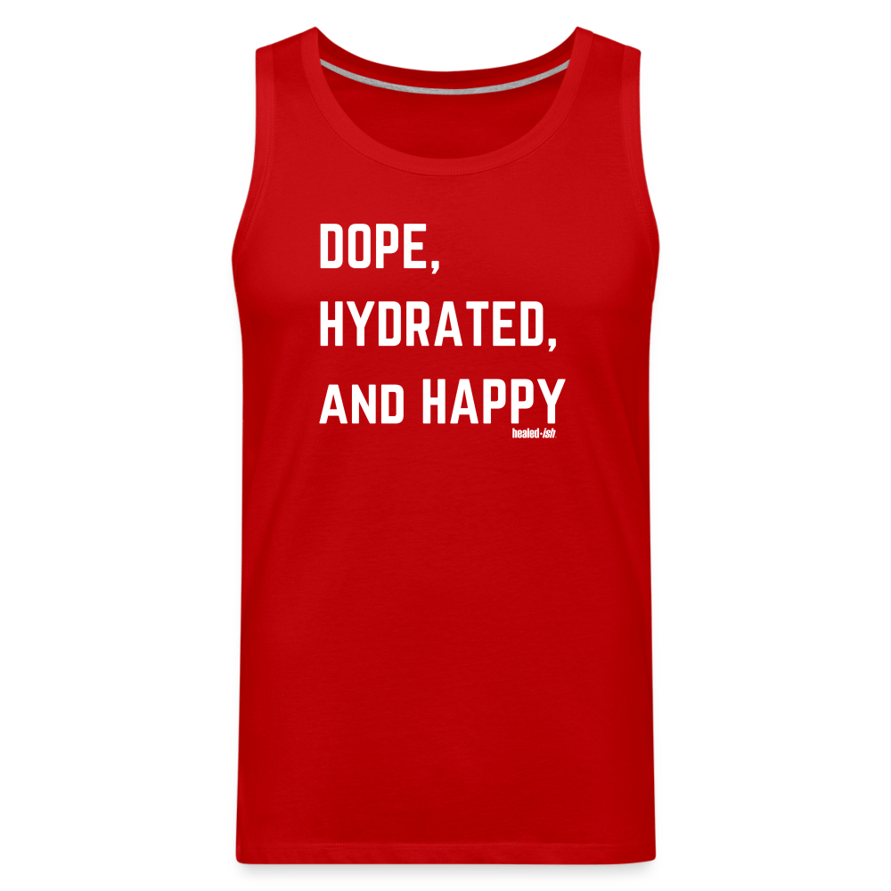 Dope, Hydrated and Happy - Tank (Unisex) - red