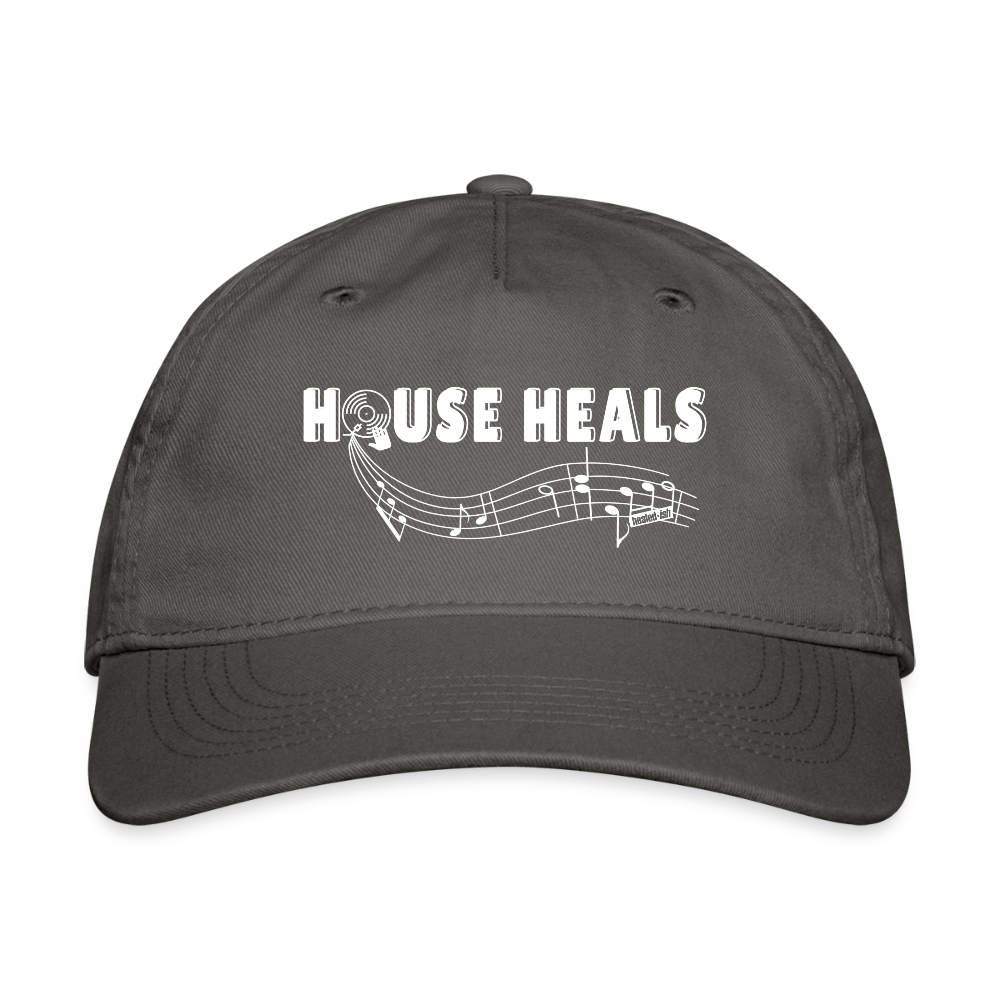 House Music Heals Baseball Cap - charcoal