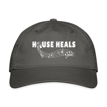 House Music Heals Baseball Cap - charcoal