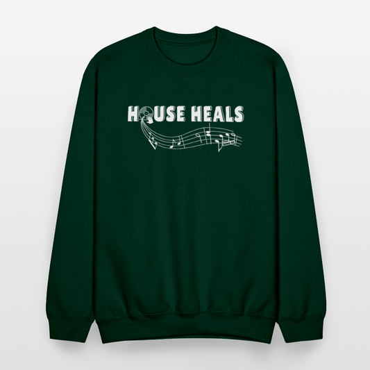 House Music Heals Unisex Sweatshirt - forest green