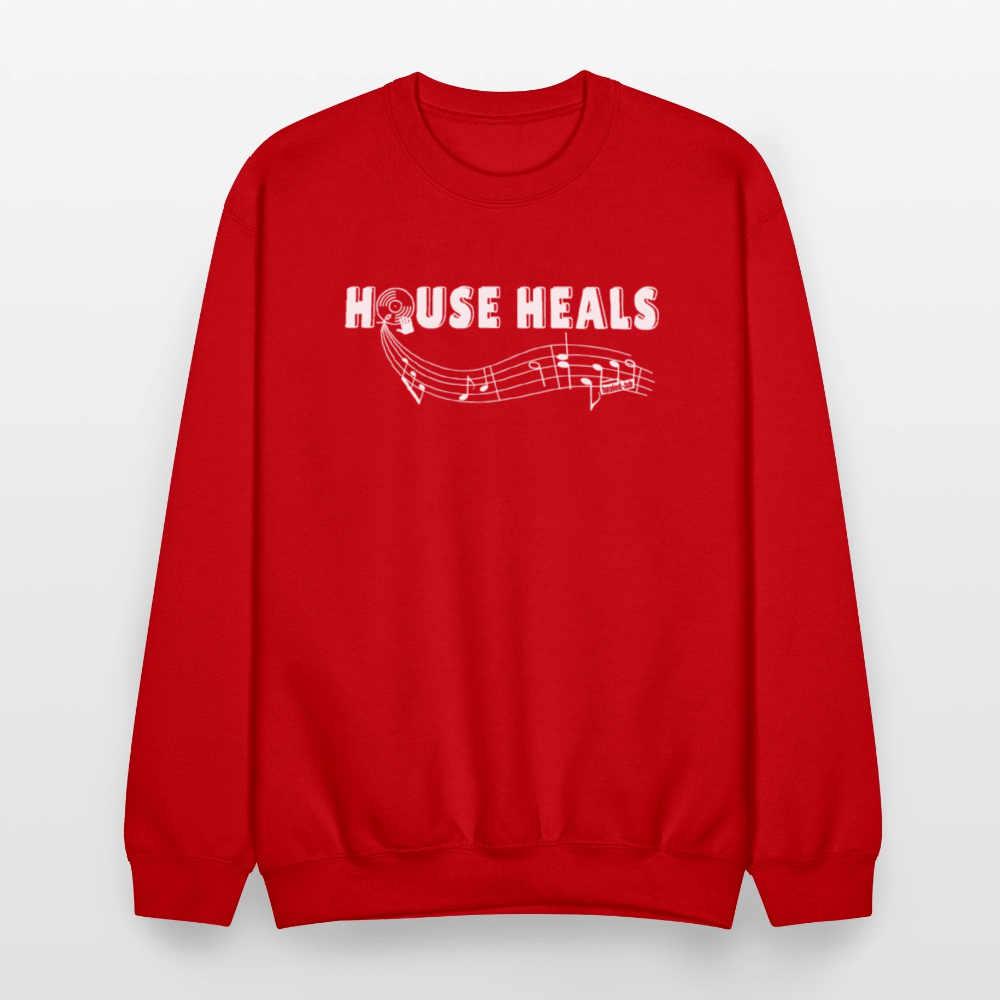 House Music Heals Unisex Sweatshirt - red