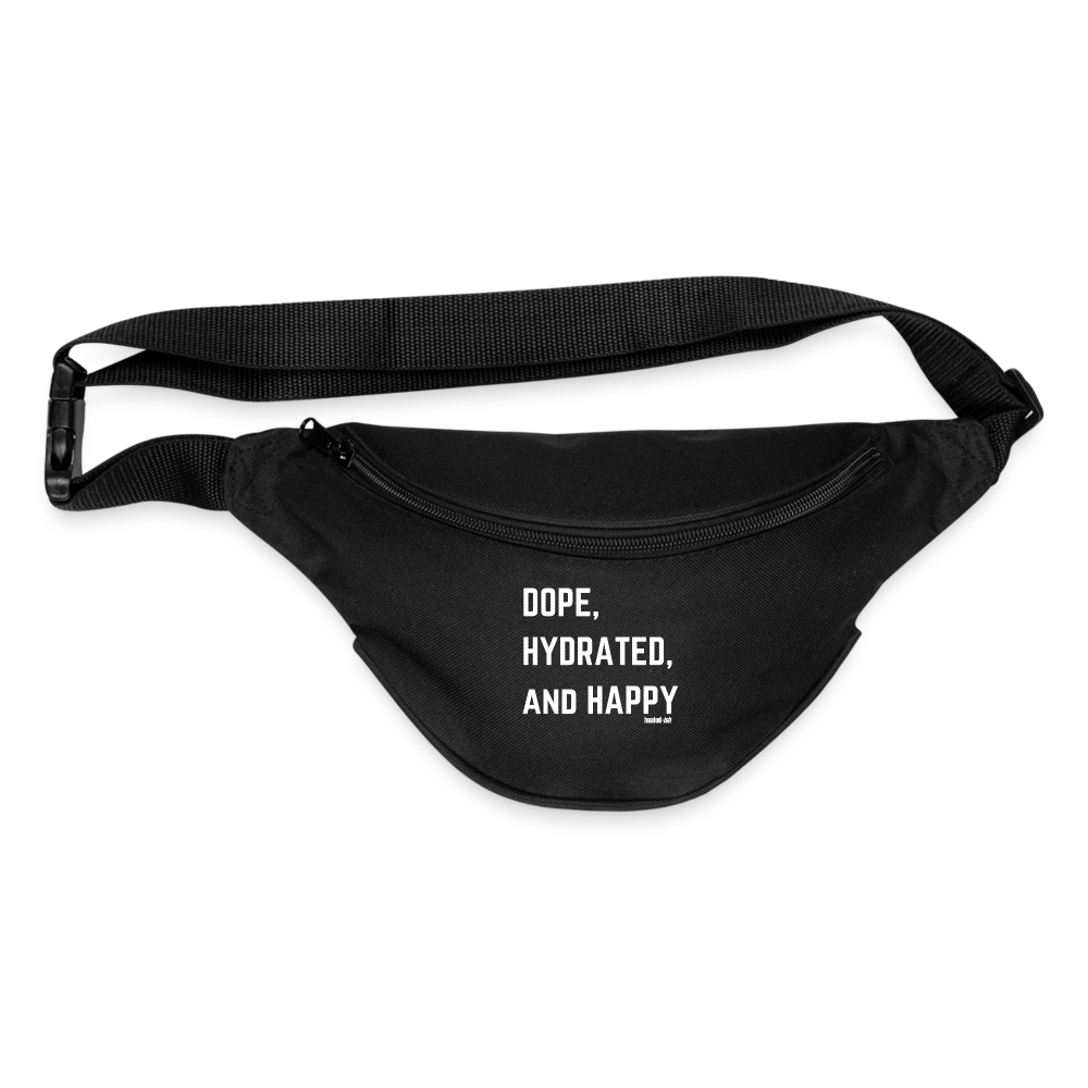 Dope, Hydrated and Happy Fanny Pack - black