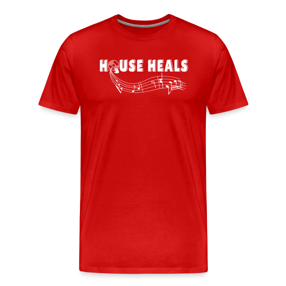 House Music Heals Unisex T-shirt - red