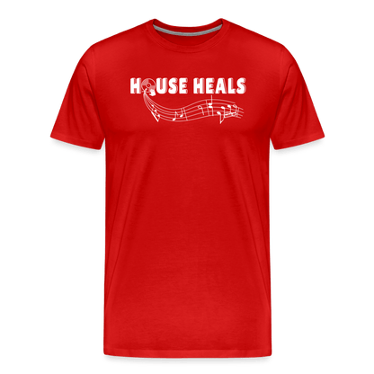 House Music Heals Unisex T-shirt - red