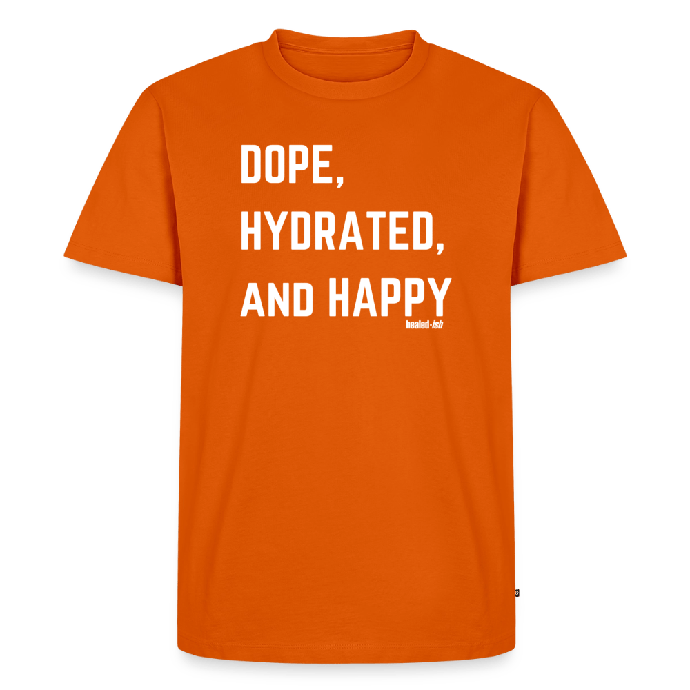 Dope, Hydrated and Happy - Short Sleeve T-Shirt - orange 