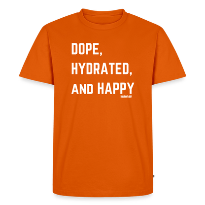 Dope, Hydrated and Happy - Short Sleeve T-Shirt - orange 