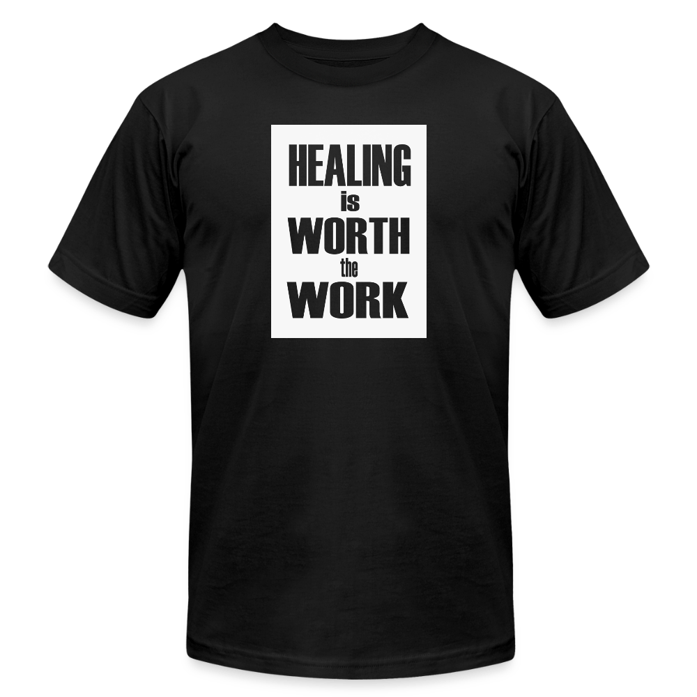 Healing Is Worth the Work - Short Sleeve T-Shirt (Unisex) - black