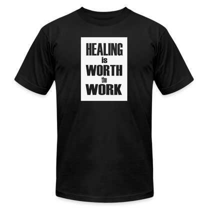 Healing Is Worth the Work - Short Sleeve T-Shirt (Unisex) - black