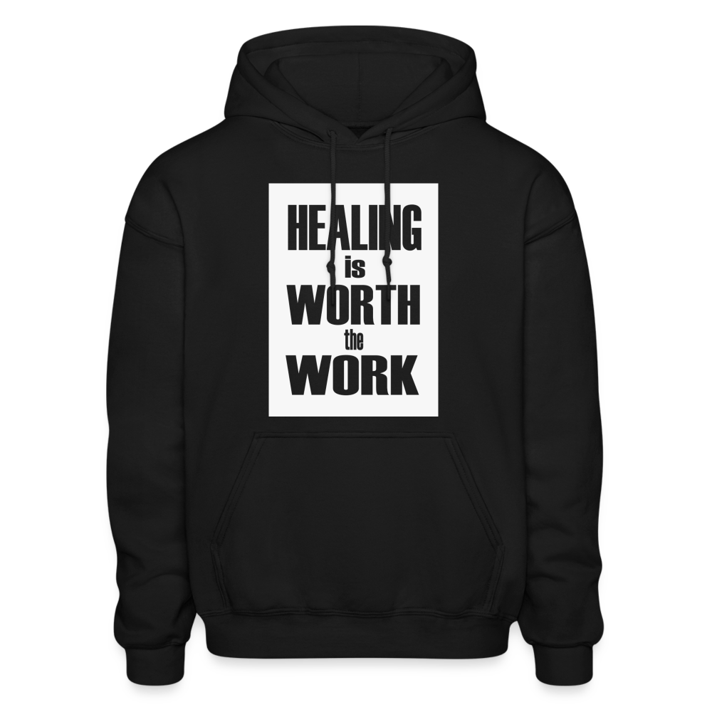 HEALING is WORTH the WORK (Bold) - Hoodie (Unisex) - black