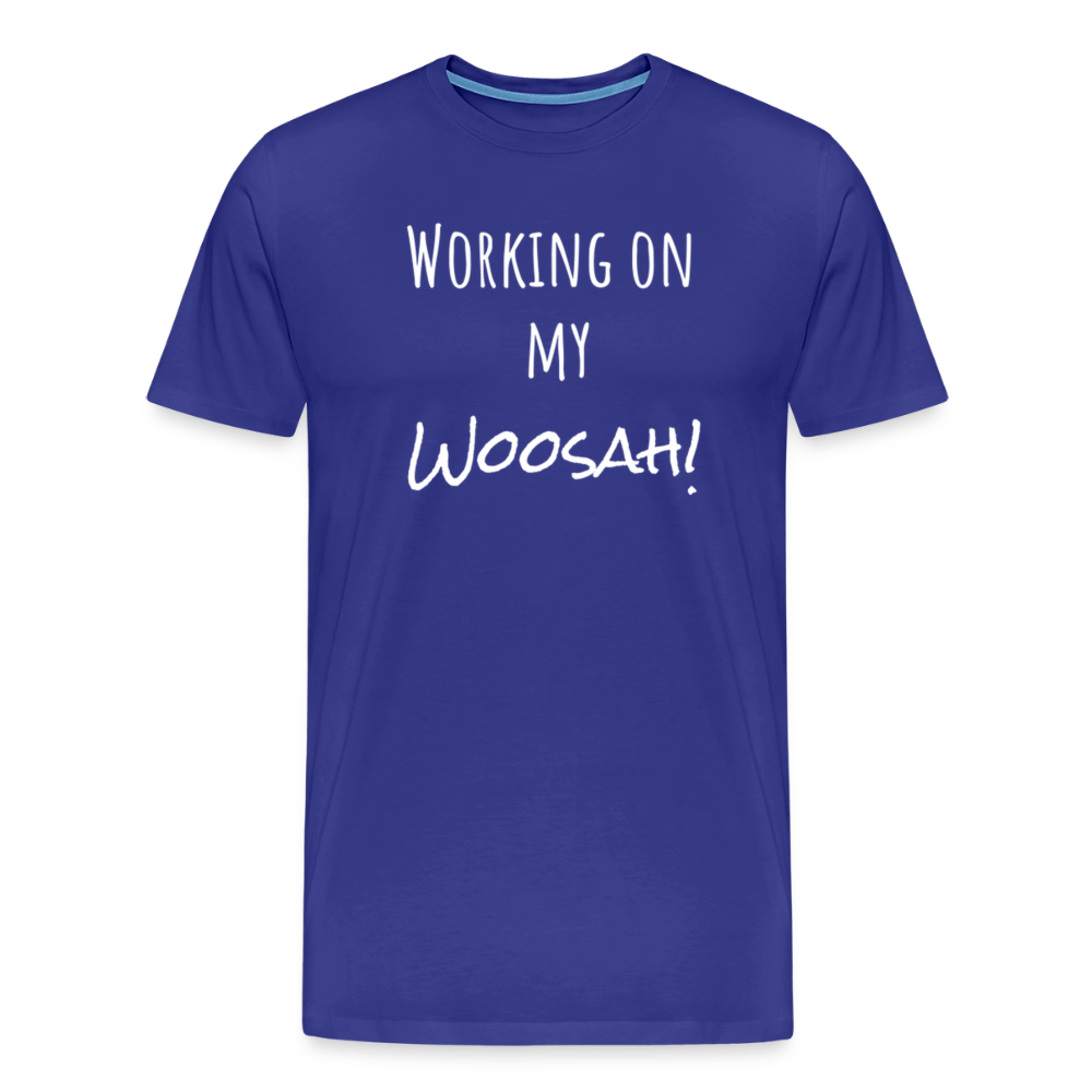 Working On My Woosah B & W T-shirt - royal blue