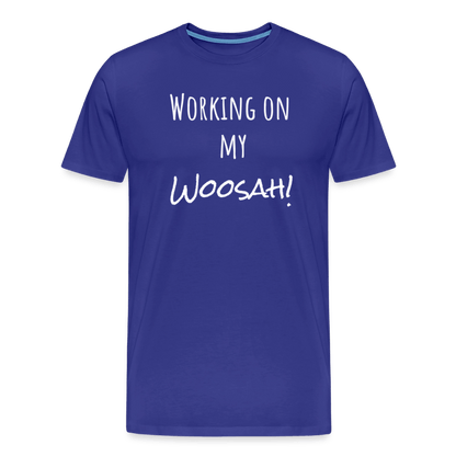 Working On My Woosah B & W T-shirt - royal blue