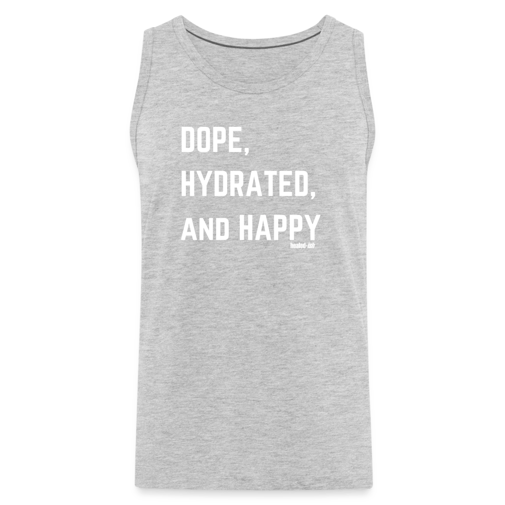 Dope, Hydrated and Happy - Tank (Unisex) - heather gray