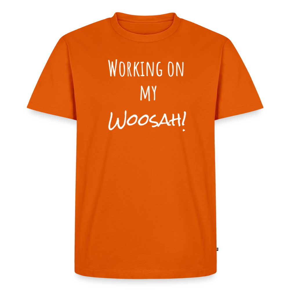 Working On My Woosah B & W T-shirt - orange 