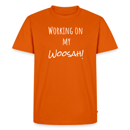 Working On My Woosah B & W T-shirt - orange 