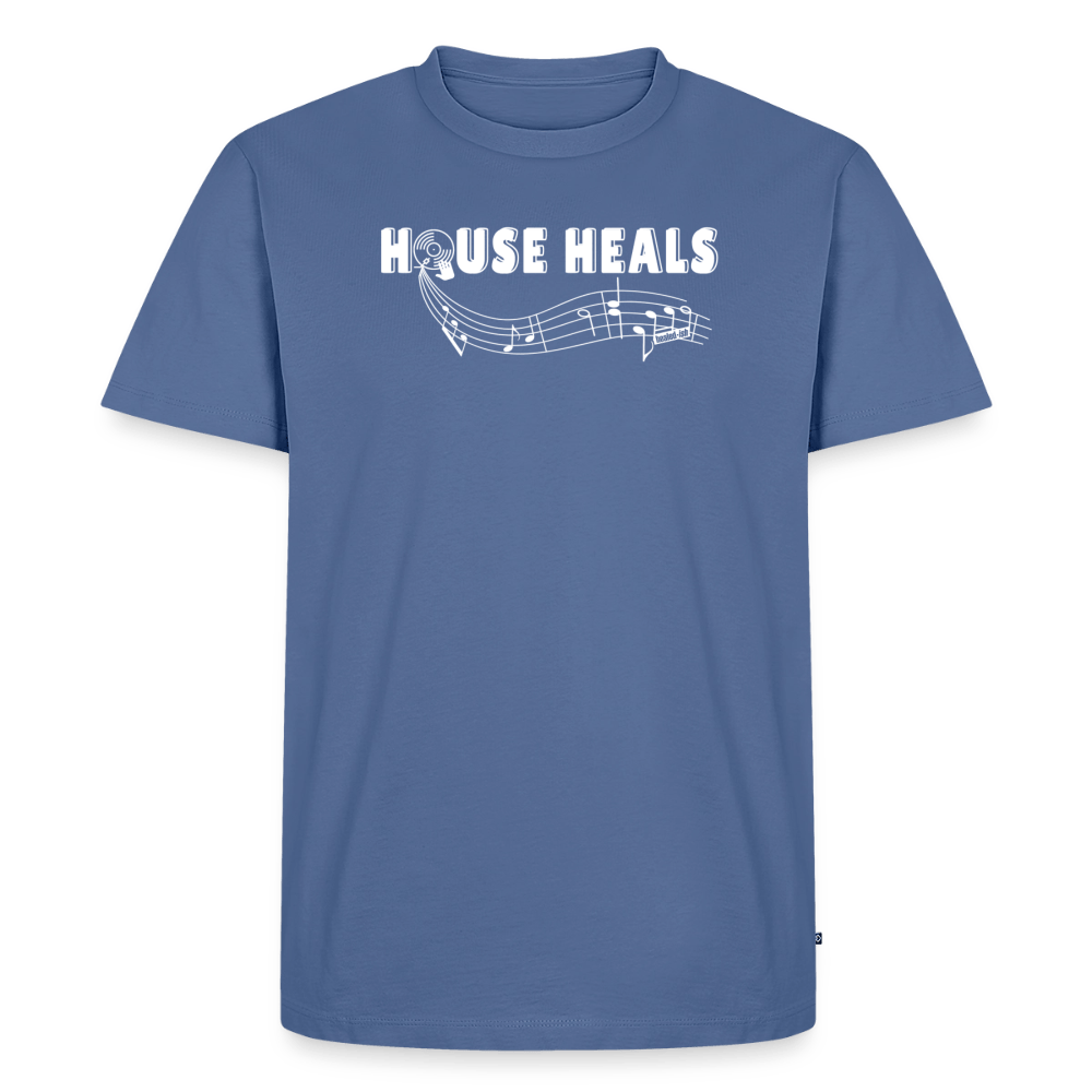 House Music Heals Unisex T-shirt - stone blue 