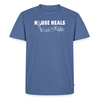 House Music Heals Unisex T-shirt - stone blue 
