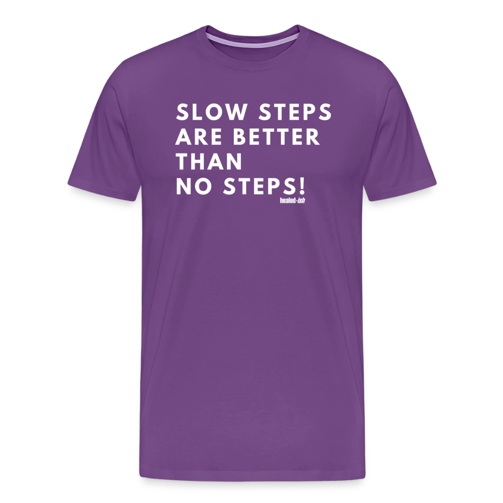 Slow Steps - Short Sleeve T-shirt (Unisex) - purple
