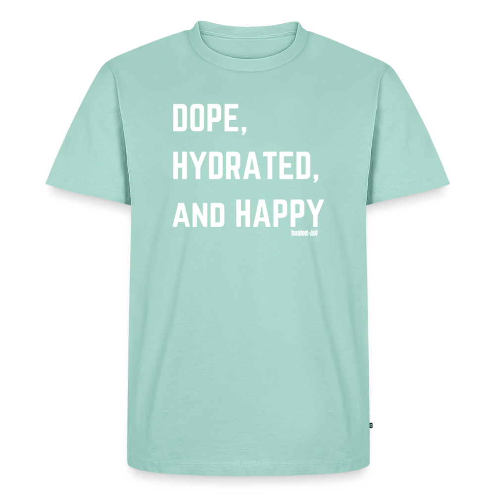 Dope, Hydrated and Happy - Short Sleeve T-Shirt - mint