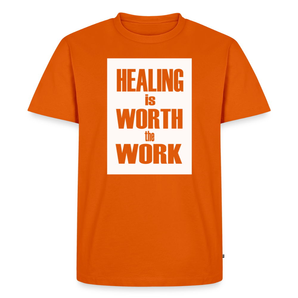 Healing Is Worth the Work - Short Sleeve T-Shirt (Unisex) - orange 