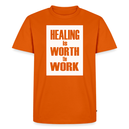 Healing Is Worth the Work - Short Sleeve T-Shirt (Unisex) - orange 