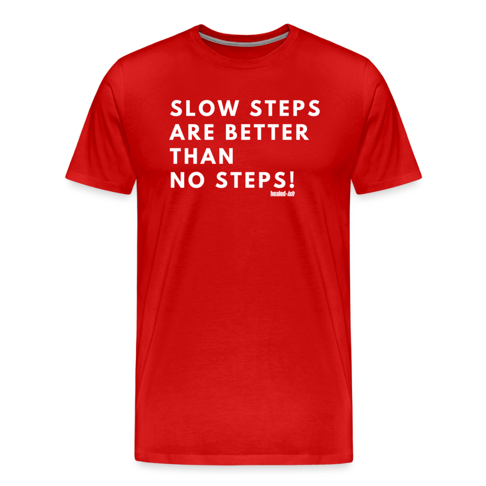 Slow Steps - Short Sleeve T-shirt (Unisex) - red