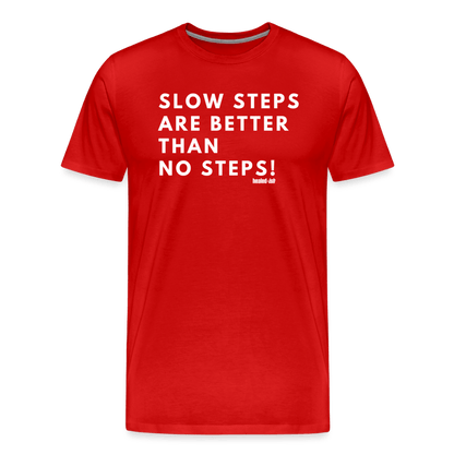 Slow Steps - Short Sleeve T-shirt (Unisex) - red