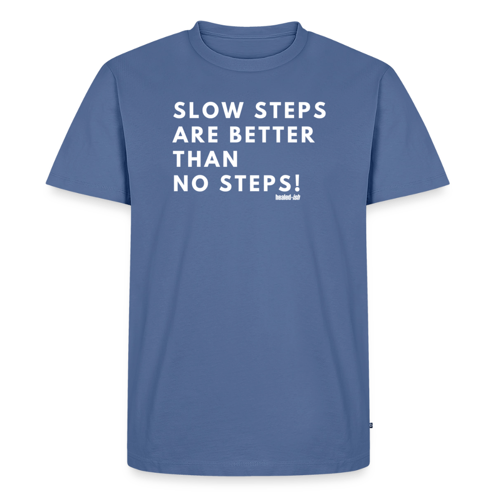 Slow Steps - Short Sleeve T-shirt (Unisex) - stone blue 