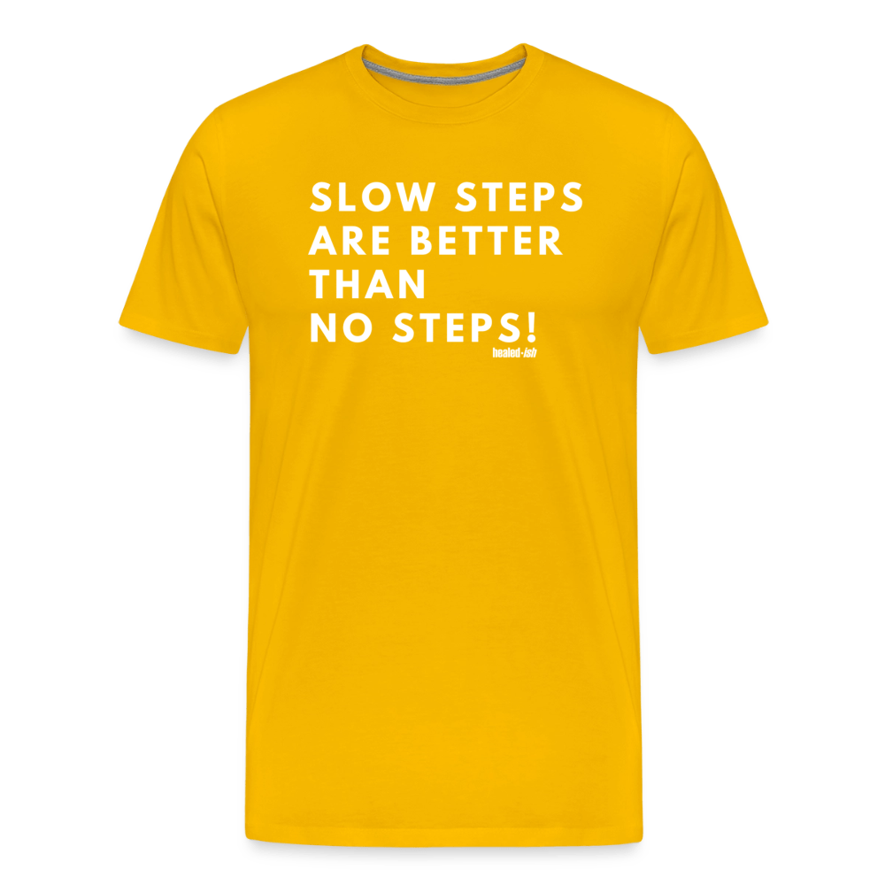 Slow Steps - Short Sleeve T-shirt (Unisex) - sun yellow