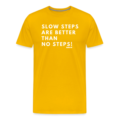 Slow Steps - Short Sleeve T-shirt (Unisex) - sun yellow