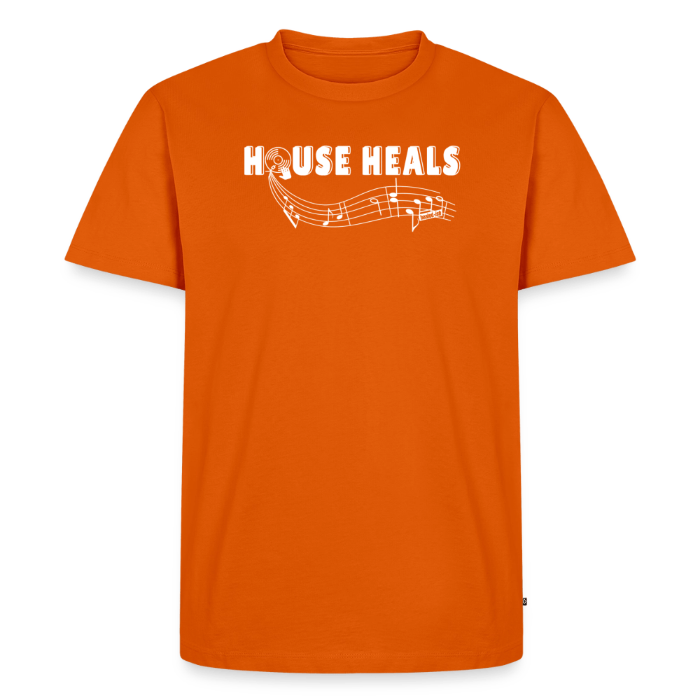 House Music Heals Unisex T-shirt - orange 