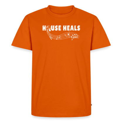 House Music Heals Unisex T-shirt - orange 