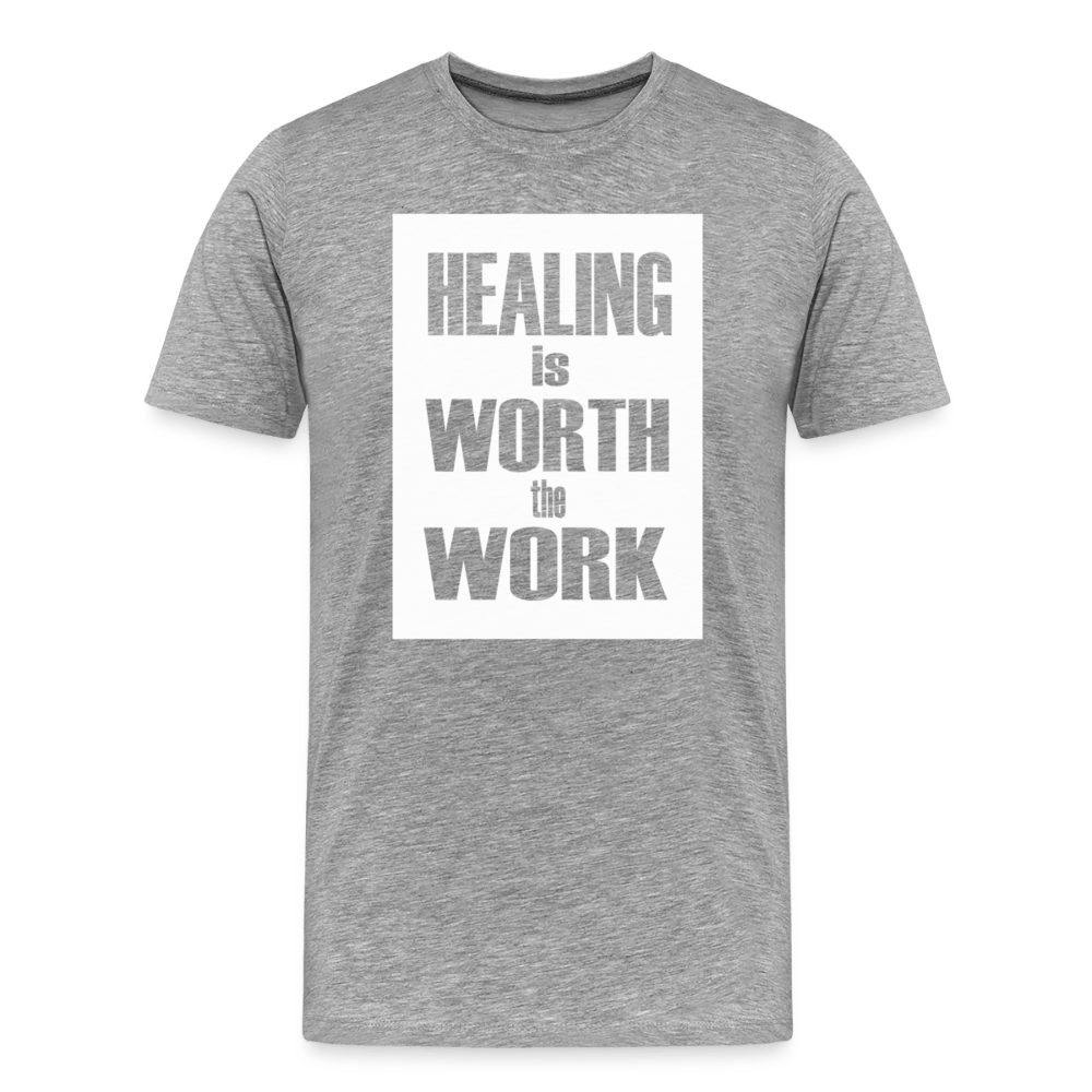Healing Is Worth the Work - Short Sleeve T-Shirt (Unisex) - heather gray