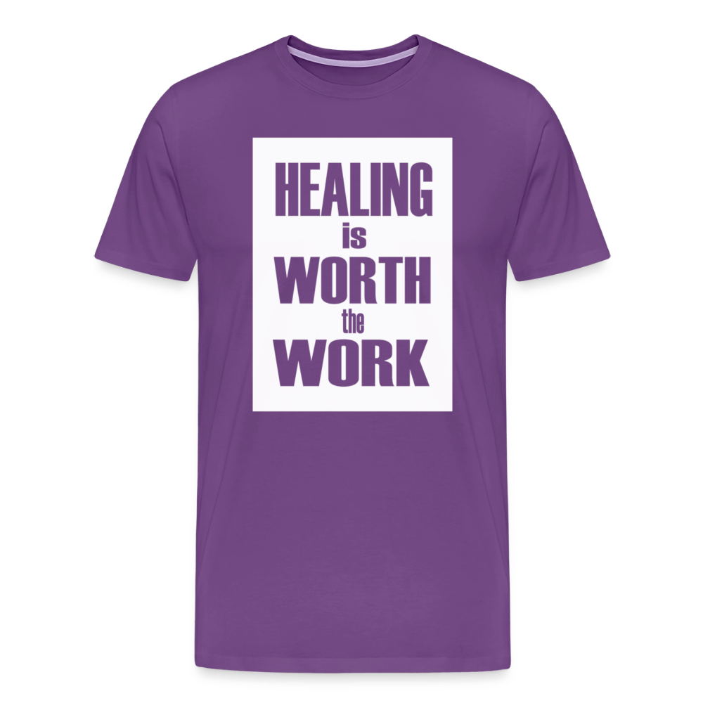 Healing Is Worth the Work - Short Sleeve T-Shirt (Unisex) - purple
