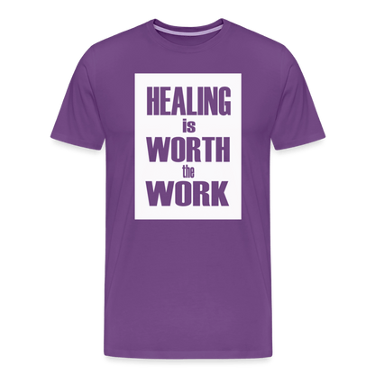 Healing Is Worth the Work - Short Sleeve T-Shirt (Unisex) - purple