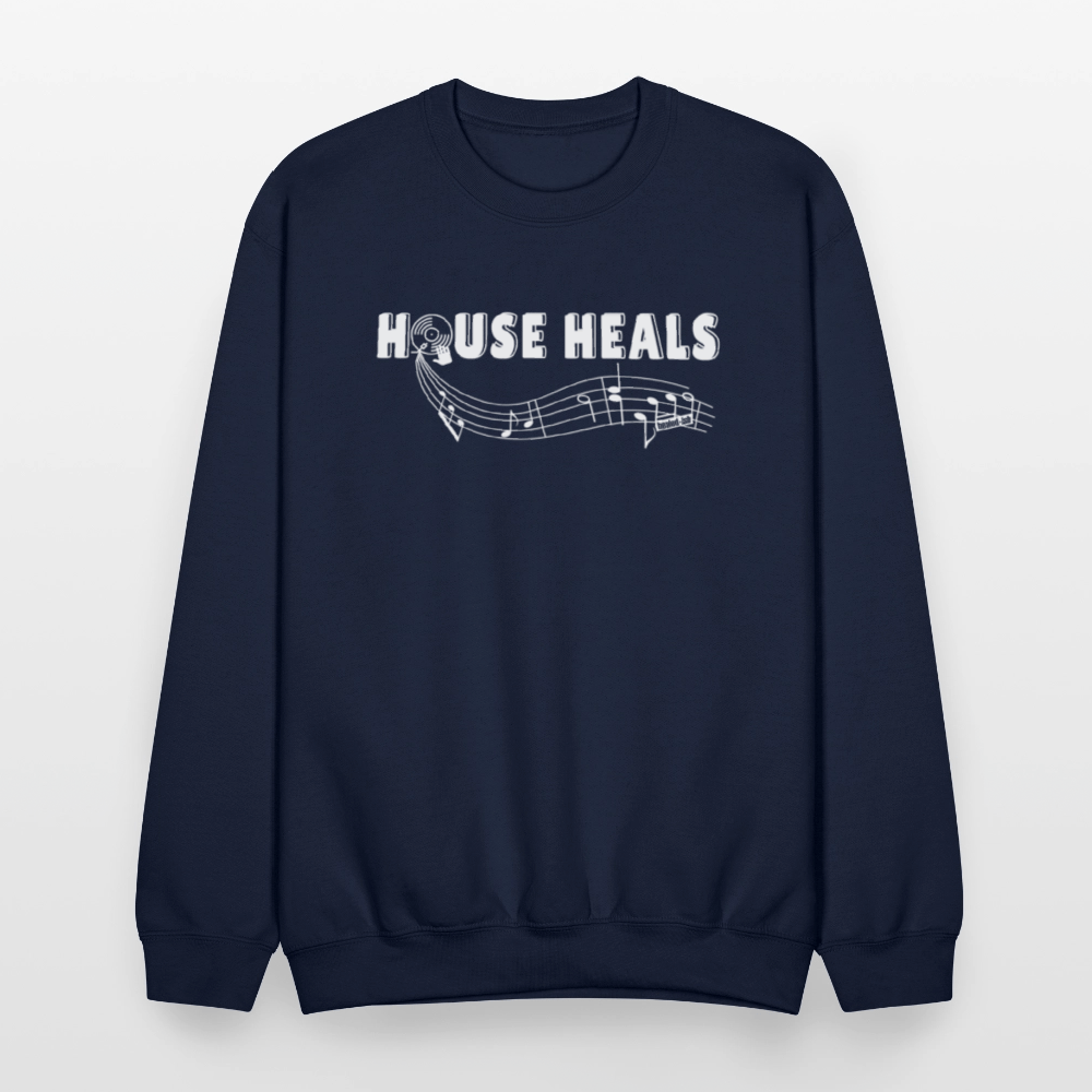 House Music Heals Unisex Sweatshirt - navy